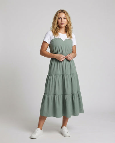 Damen Lässige Taillennaht Stufenkleid