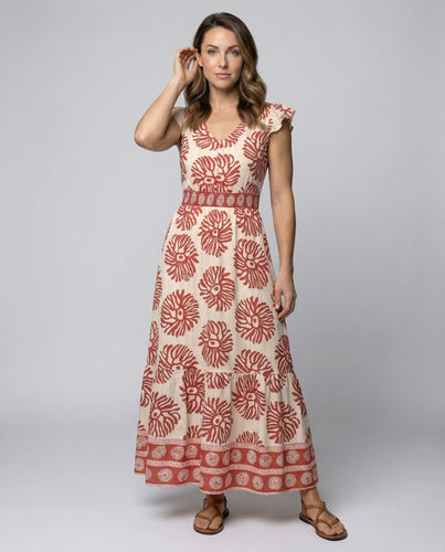 Damen Sommerliche Taillenpasse Maxi-Sommerkleid