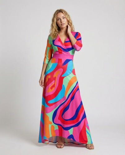 Damen Moderne Taillenpasse Maxikleid