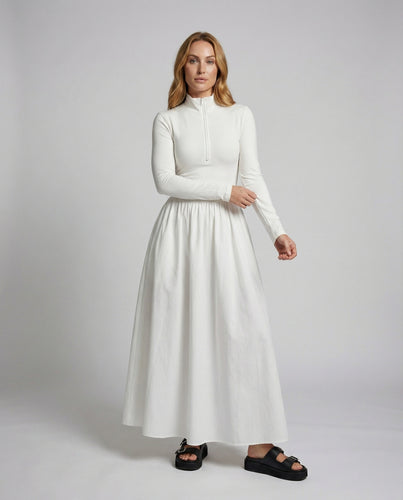 Damen Sportliche Rippoberteil Kleid