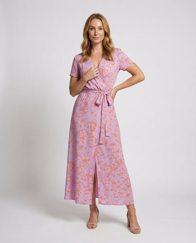 Damen Lässige Frontschlitz Freizeit-Maxikleid