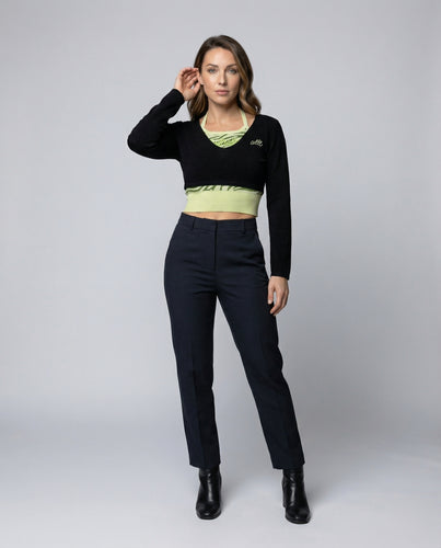 Damen Crop-Set Zweiteilig Bolero Neckholder