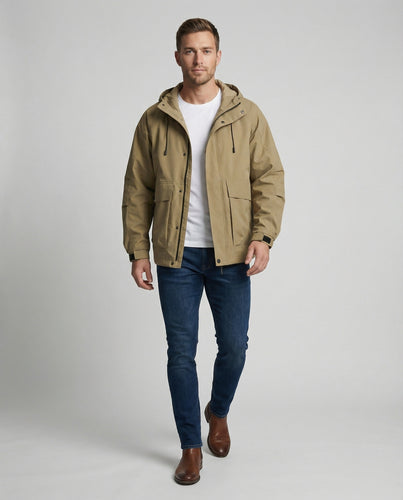 Herren Utility-Kapuzenjacke Technisch Multifunktional