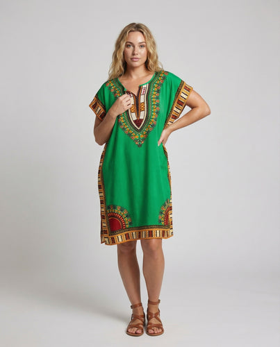 Damen Ornamentales Tunika-Midikleid mit Applikation
