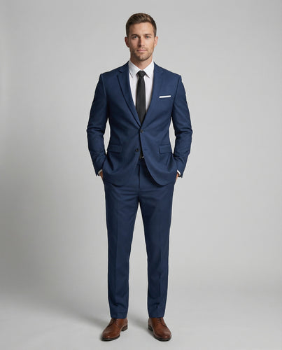Herren nan eleganter Slimfit Anzug mit schmal geschnittenem Sakko und eng anliegender Hose aus feiner Twillqualität EB
