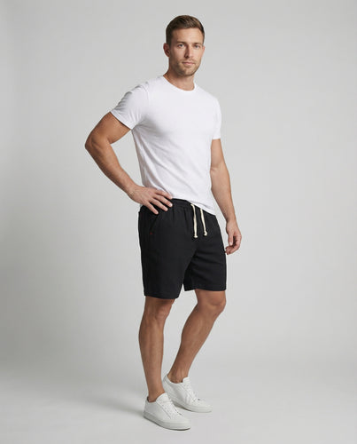Herren nan entspannte Sweatshorts aus Baumwollmix mit elastischem Komfortbund und Kordelzug EB