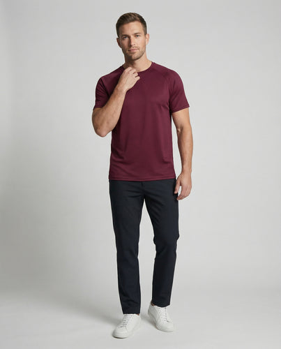 Herren nan leistungsorientiertes Sportshirt mit Raglanärmeln feuchtigkeitsableitender Funktionsfaser und elastischem Komfort EB
