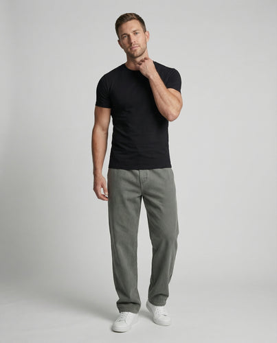 Herren nan weite Baggy-Sweathose mit elastischem Tunnelzugbund, seitlichen Eingrifftaschen und geradem Bein EB