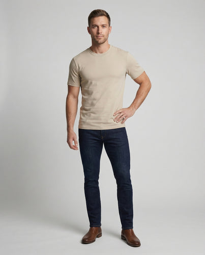 Unisex nan Premium-Basic-T-Shirt aus Bio-Baumwolle mit Rundhalsausschnitt und verstärkter Schulternaht EB