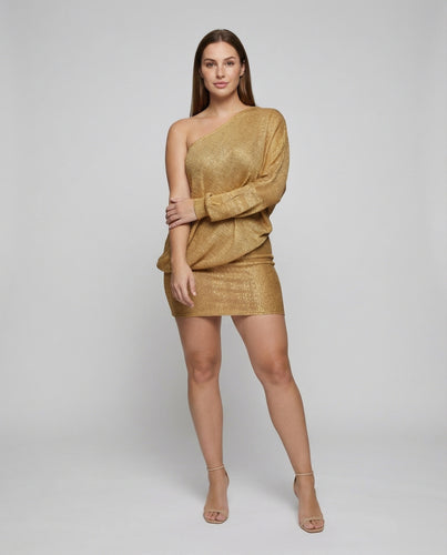 Damen Taillierte Fledermausärmel Strick Minikleid