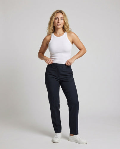 Damen Tailliertes Geripptes Feinstrick Tanktop