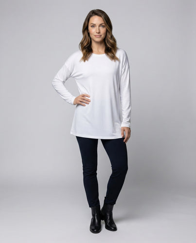 Damen Lässige Oversize Mischgewebe Tunika