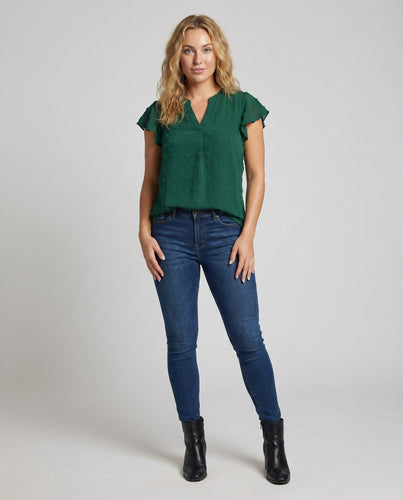Damen Luftige Noppenstruktur Chiffon Bluse
