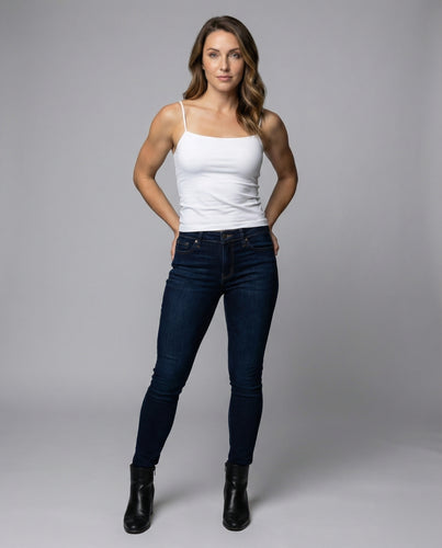 Damen Puristische Bustier Jersey Spaghettiträger-Top