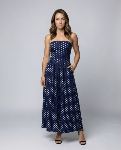 Damen Elegante Vintage Mischgewebe Maxikleid