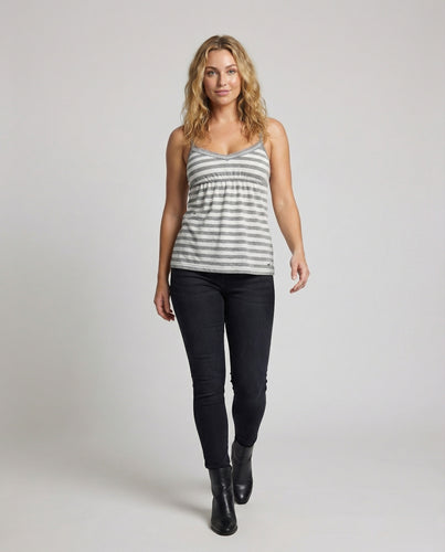 Damen Romantische Empirenaht Jersey Spaghettiträger-Top