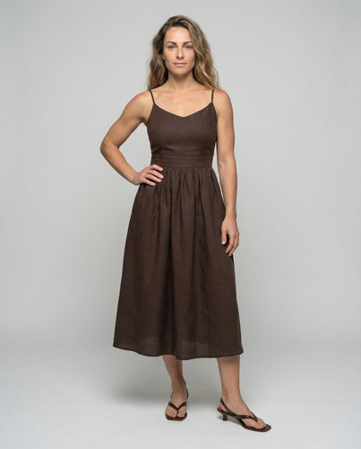 Damen Modische Faltenrock Mischgewebe Midikleid