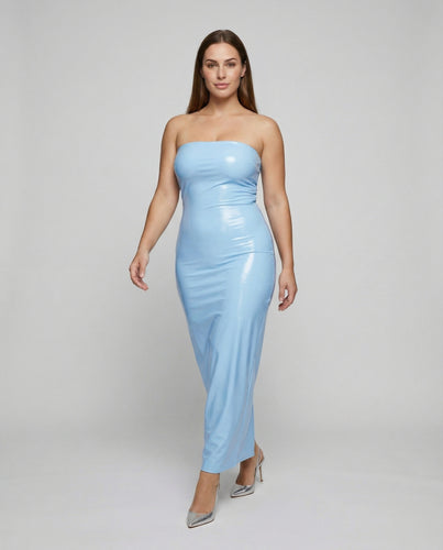 Damen Formende Säulensilhouette Mischgewebe Korsett-Maxikleid