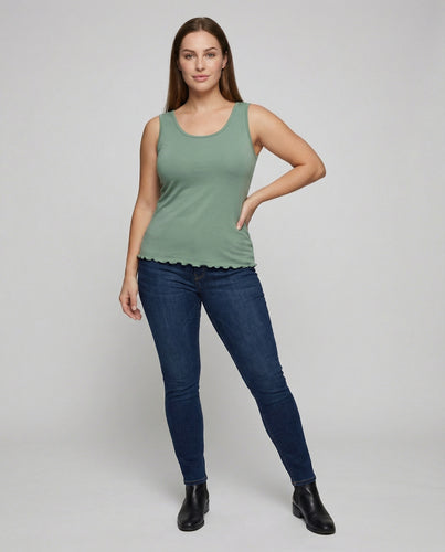 Damen Locker fallende Gewellter Saum Jersey Jersey-Oberteil