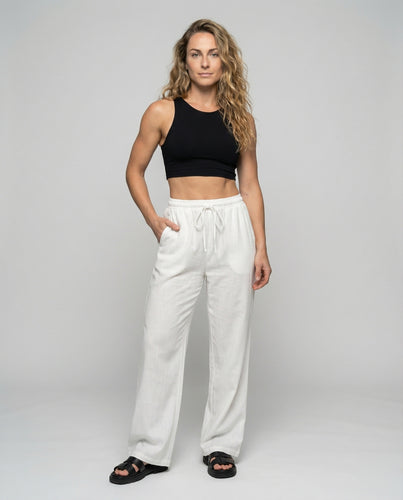 Damen Lockere Tiefer Schritt Mischgewebe Palazzo-Loungehose