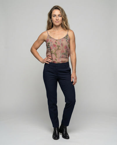 Damen Florale A-Linien-Schnitt Voile Voile-Trägertop