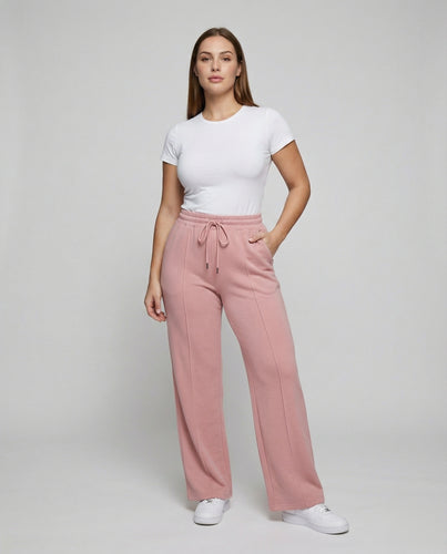 Damen Wärmende Gerippter Strick Strick Loungehose
