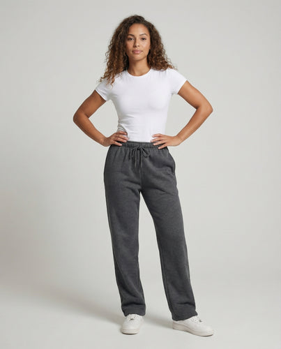 Damen Bequeme Weites Bein Mischgewebe Lounge-Hose