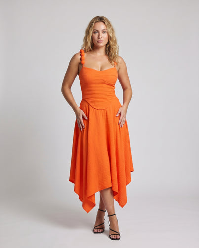 Damen Elegante Dekorative Kugelträger Stretch Midikleid