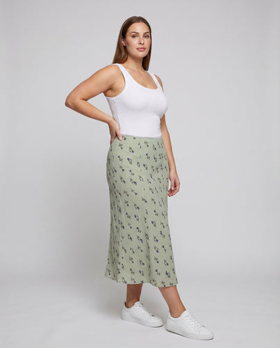 Damen Elegante Gehäkelter Saum Satin Satinrock