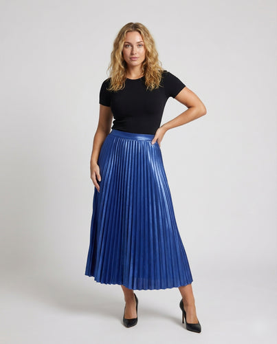 Damen Elegante Schimmernder Satinmix Satinmix Midirock