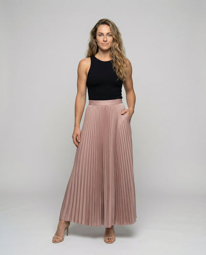 Damen Elegante Blickdichtes Futter Plissee Plissee-Maxirock