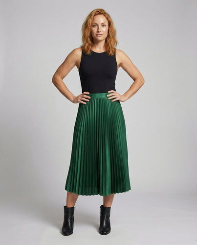 Damen Edle Bodenlange Silhouette Plissee Plissee-Maxirock