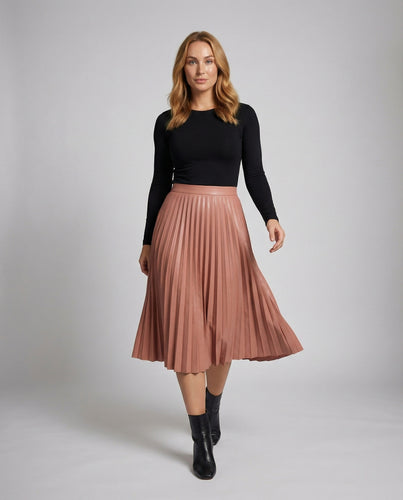 Damen Elegante Weitschwingendes Sonnenplissee Plissee Sonnenplissee-Maxirock