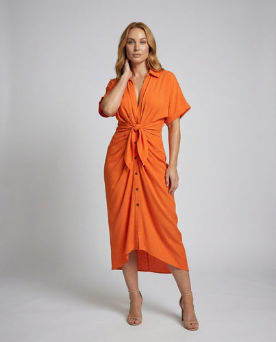 Damen Elegante Zentraler Drapierung Satin Satin-Midikleid