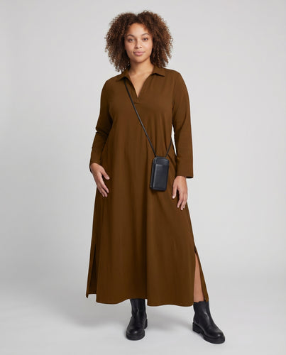 Damen Moderne Ballonförmiger Saum Mischgewebe Tulpen-Maxikleid