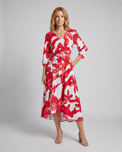 Damen Elegante Taillenbindender Gürtel Mischgewebe Midaxi-Kleid