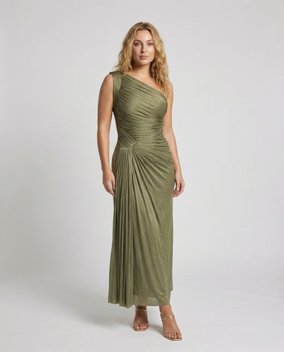 Damen Abendkleid Asymmetrisch Plissee-Tellerrock