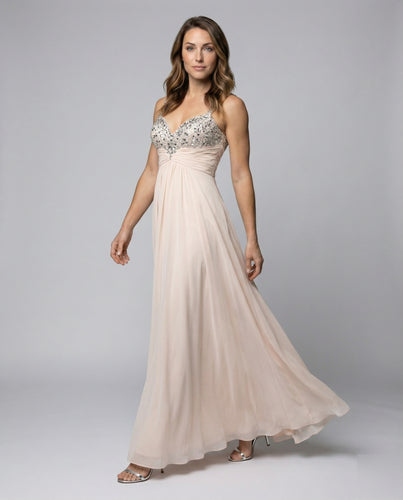 Damen Empire-Abendrobe Chiffon Funkel-Bustier