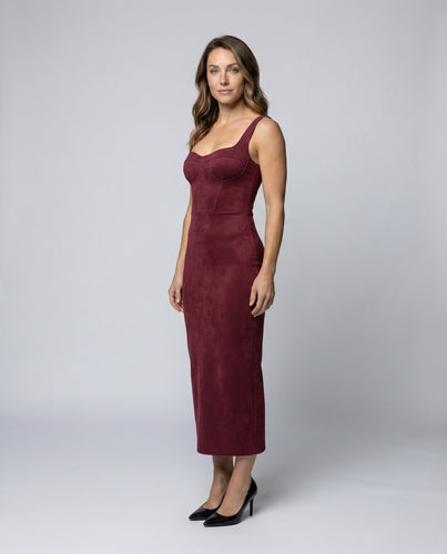 Damen Korsagen-Midikleid Bustier Bleistift-Silhouette