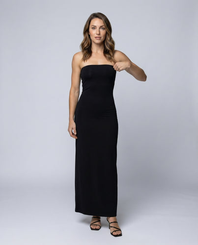 Damen Tube-Maxikleid Off-Shoulder Stretch