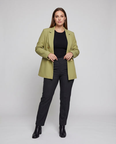 Damen Longblazer Oversize Doppelreiher Gefüttert