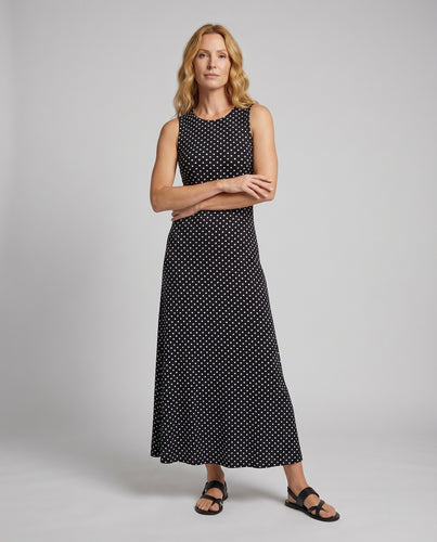Damen Maxi-Kleid Taillierter Schnitt Ausgestellter Rock Rundhals