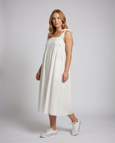 Damen Trägerkleid Schleifenriemchen Asymmetrischer Stufenrock Eckiger Ausschnitt