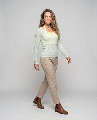Damen Langarmshirt Integriertes Bustier Lagen-Optik Figurbetont
