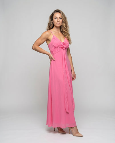 Damen Strand-Maxikleid Mittelknoten Bindencorsage Elegant