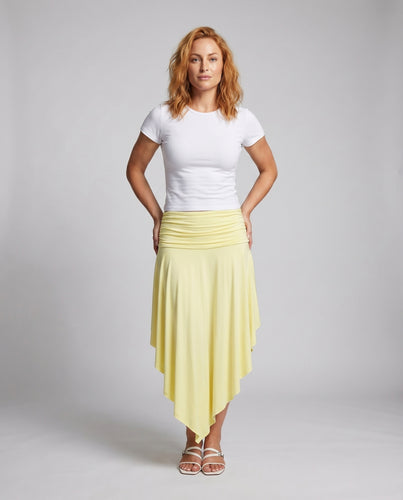Damen asymmetrischer Maxi-Rock mit modischem Wickeldesign