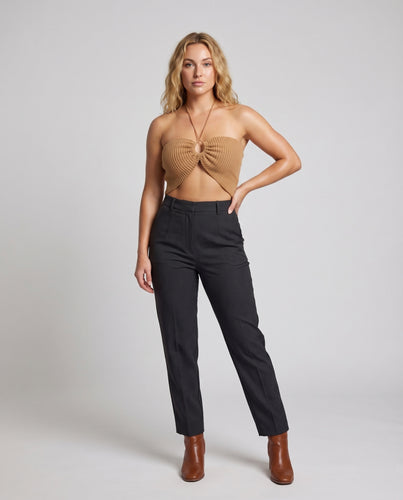 Damen Bandeau-Top mit dekorativem Knoten