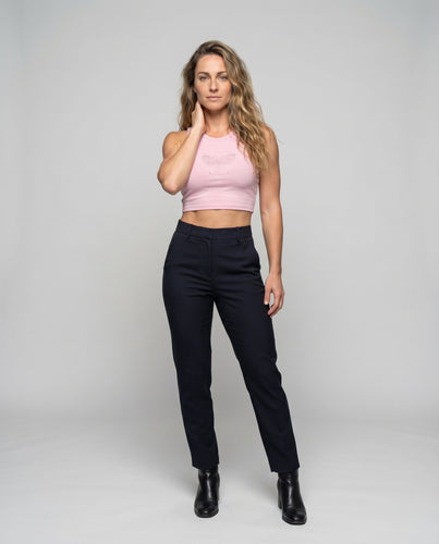 Damen figurbetontes Crop-Top mit funkelndem Schmetterlings-Design