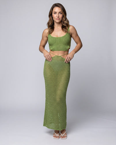 Damen gehäkeltes Crop-Top mit elegantem Design und offenen Seiten