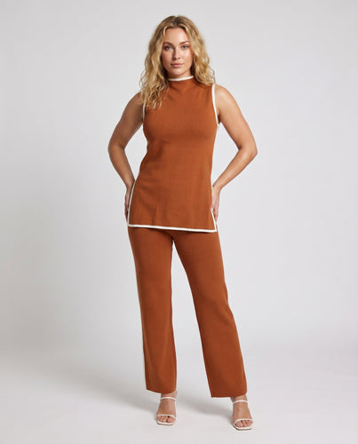 Damen lässiger Comfortable-Set mit weitgeschnittenem Oberteil und Palazzo-Hose